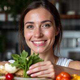 Sophie Garnier, styliste culinaire, arrange des ingrédients artistiquement.