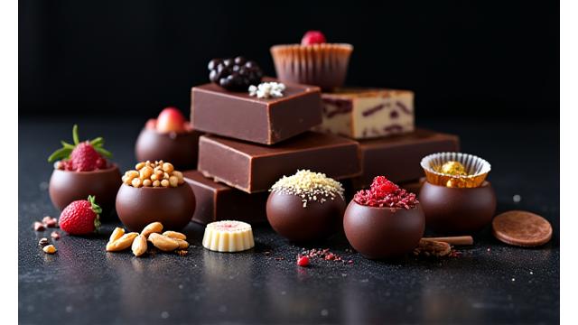 Assortiment de chocolats artisanaux et modernes