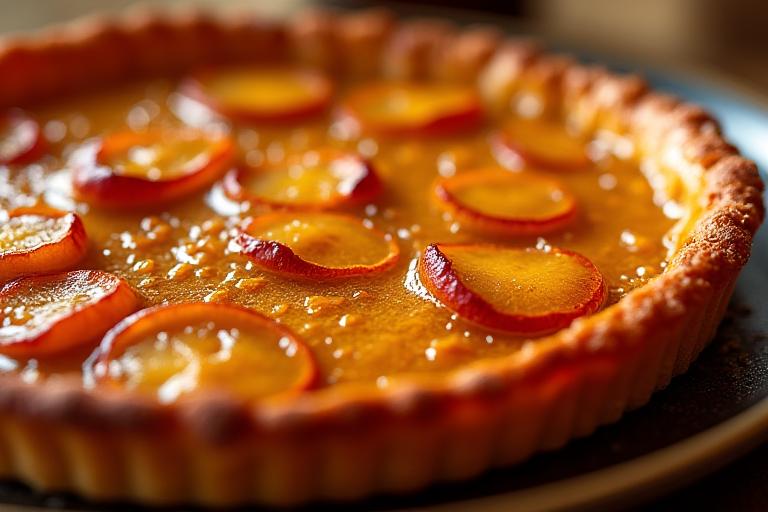 Image d'une Tarte Tatin dorée et caramélisée